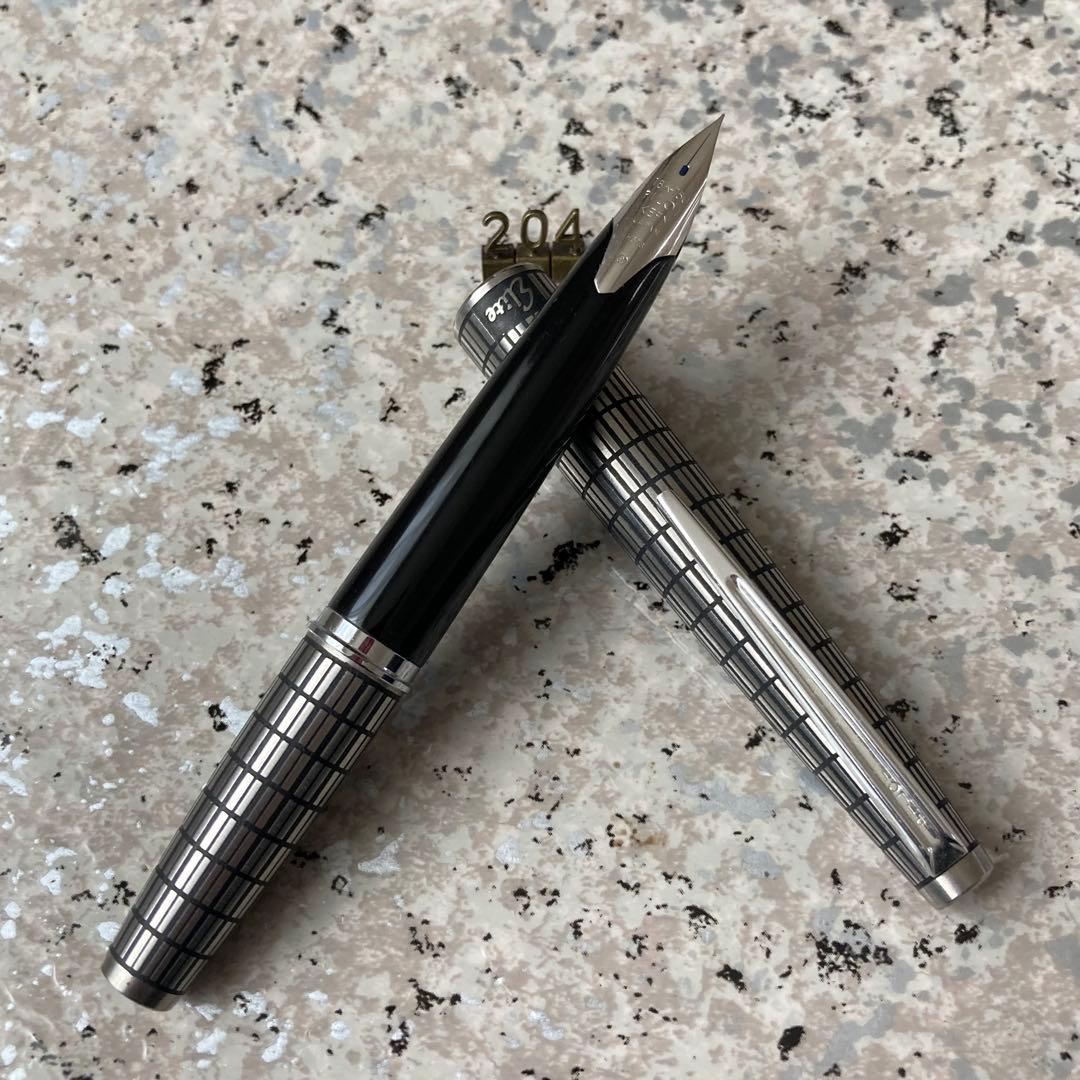 #204 オーバーホール済み 万年筆 パイロット PILOT 全格子 18k