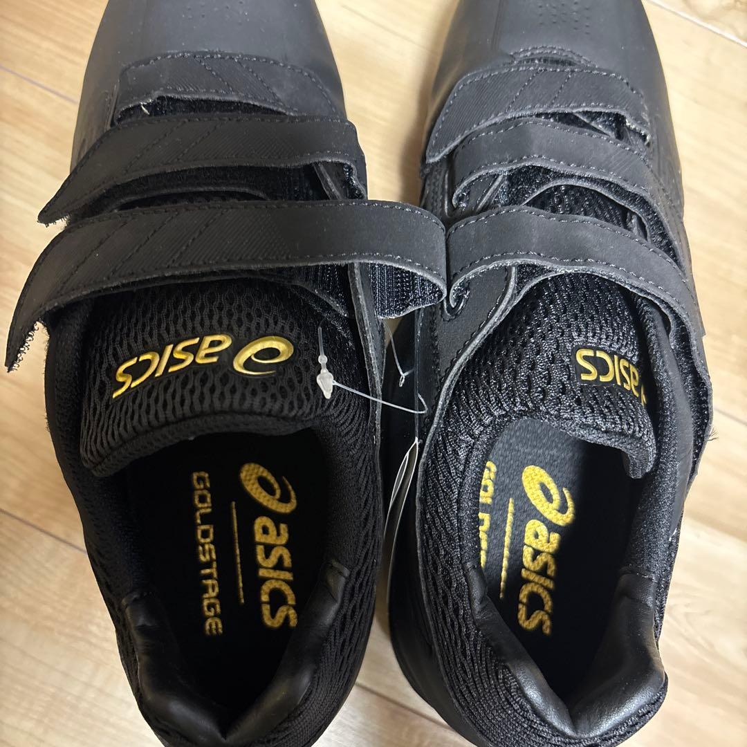 新品　アシックス　野球　スパイク　ゴールドステージMG ブラック　25.0
