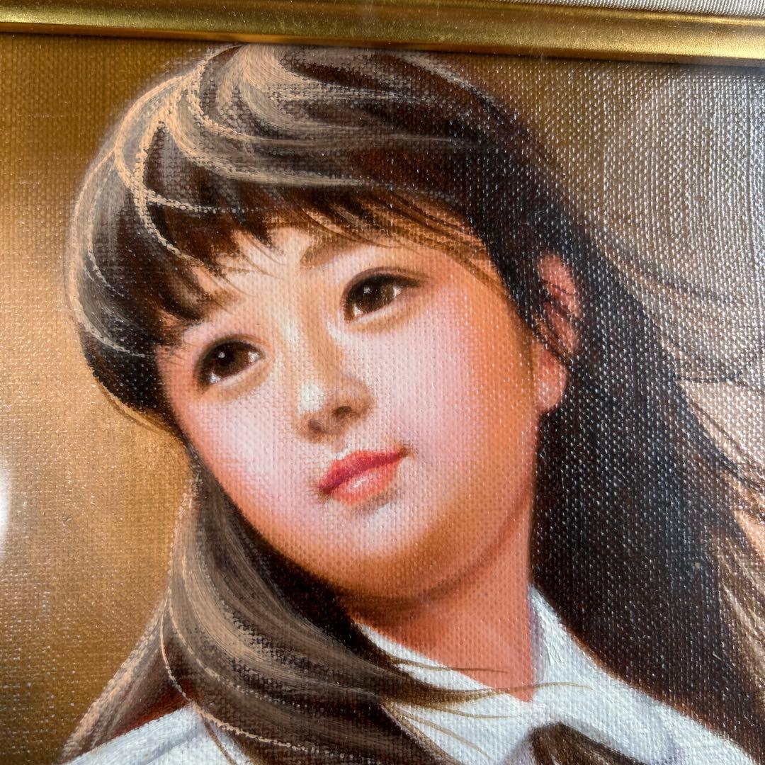 絵画　油彩画　少女　原田優　「希望」