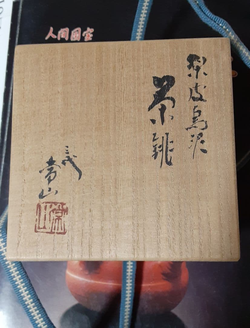 人間国宝　三代　山田常山　梨皮烏泥茶銚　霊芝摘　急須　KS