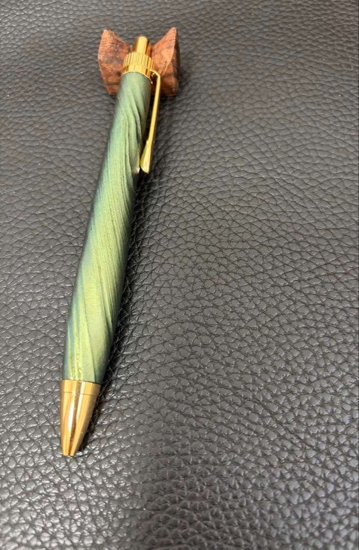 金木犀 【翠煙】屋久杉 浮造り国産漆錫 ボールペン 限定生産品