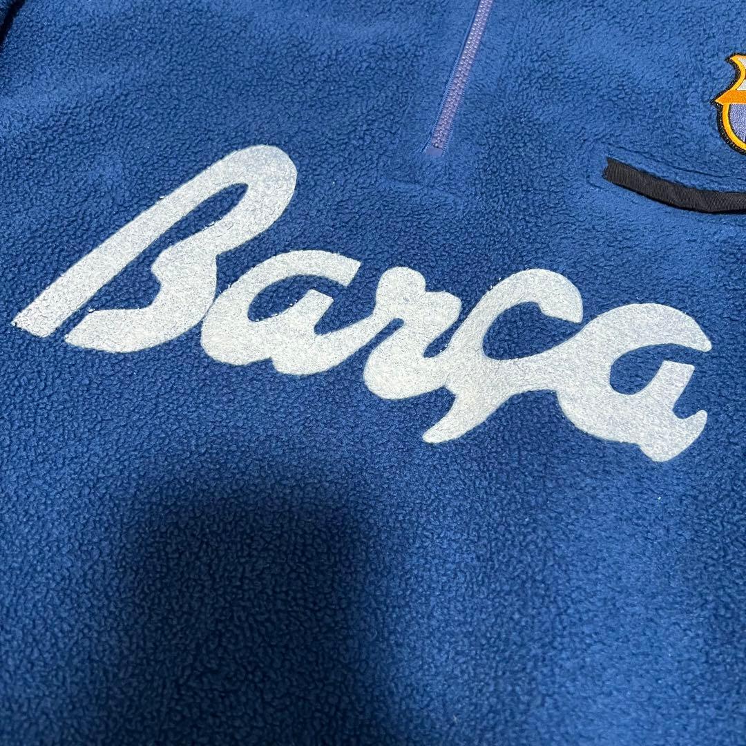 【極希少品】FCバルセロナ ハーフジップフリース オーバーサイズ