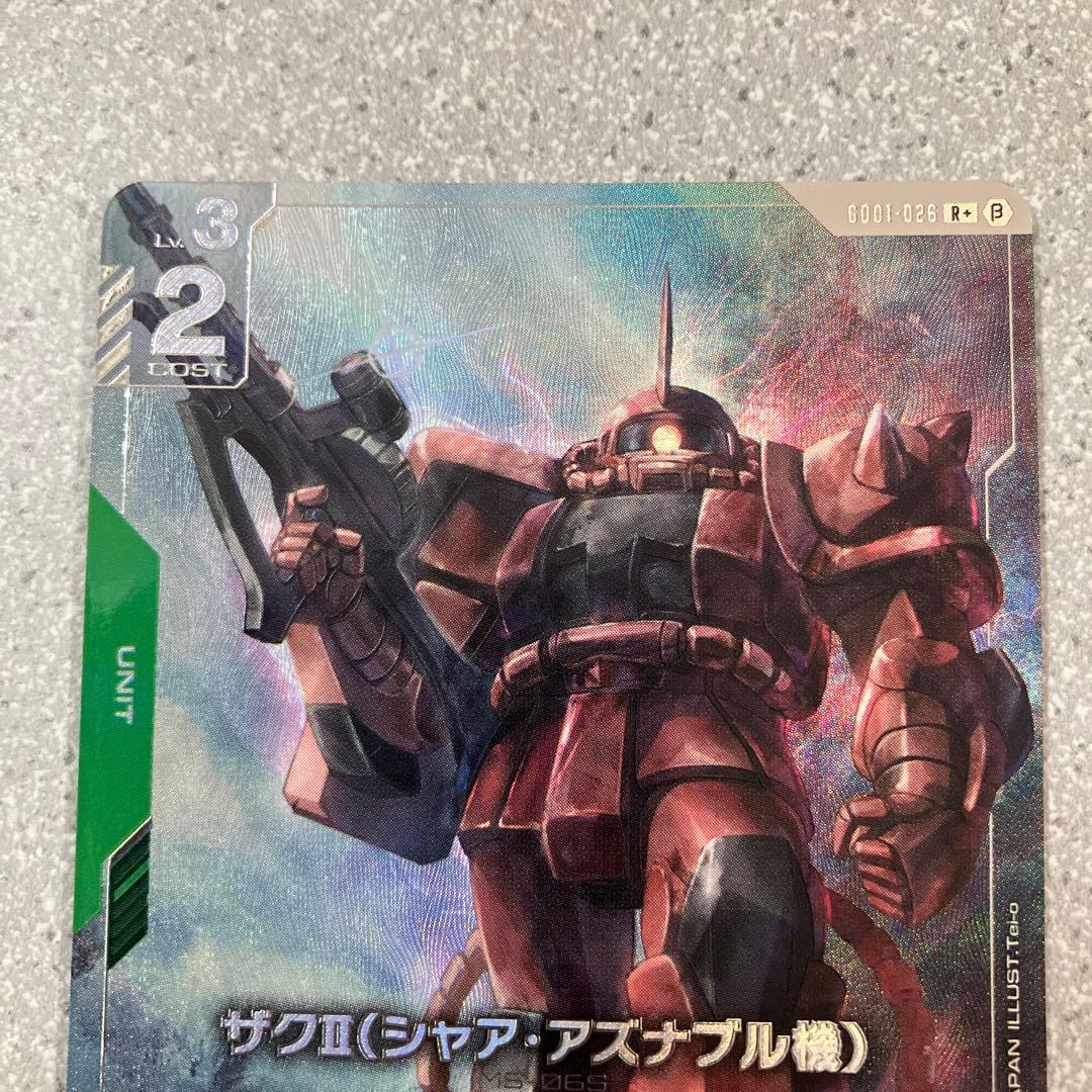☆ガンダムカードゲーム☆ザクⅡ☆シャア・アズナブル機☆パラレル☆未使用☆β版☆