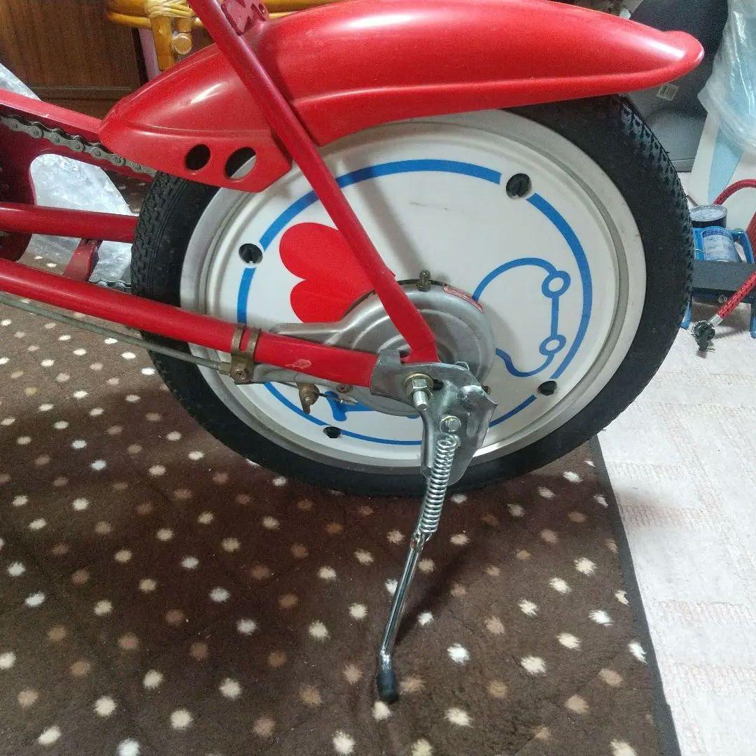 激レア マーチャリ 日産マーチ ノベルティ　折り畳み自転車　赤色　I LOVE