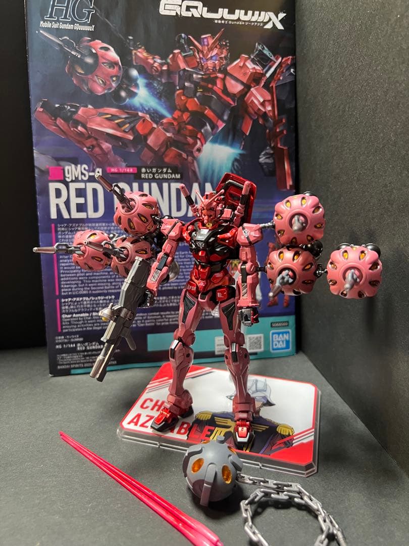 2機セット　HG 赤いガンダム(ビット6基)白いガンダム全塗装 完成品
