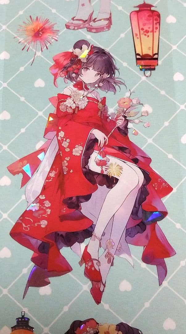 廃盤品✩J1065＃花绮川(贝壳光)目境幽冥切売り海外人物マステ女の子AIマステ