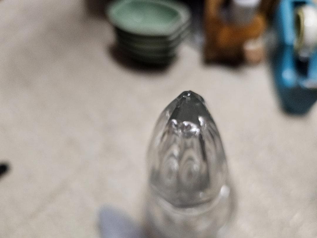 大正から戦前 ウランガラス デキャンタ カットガラス