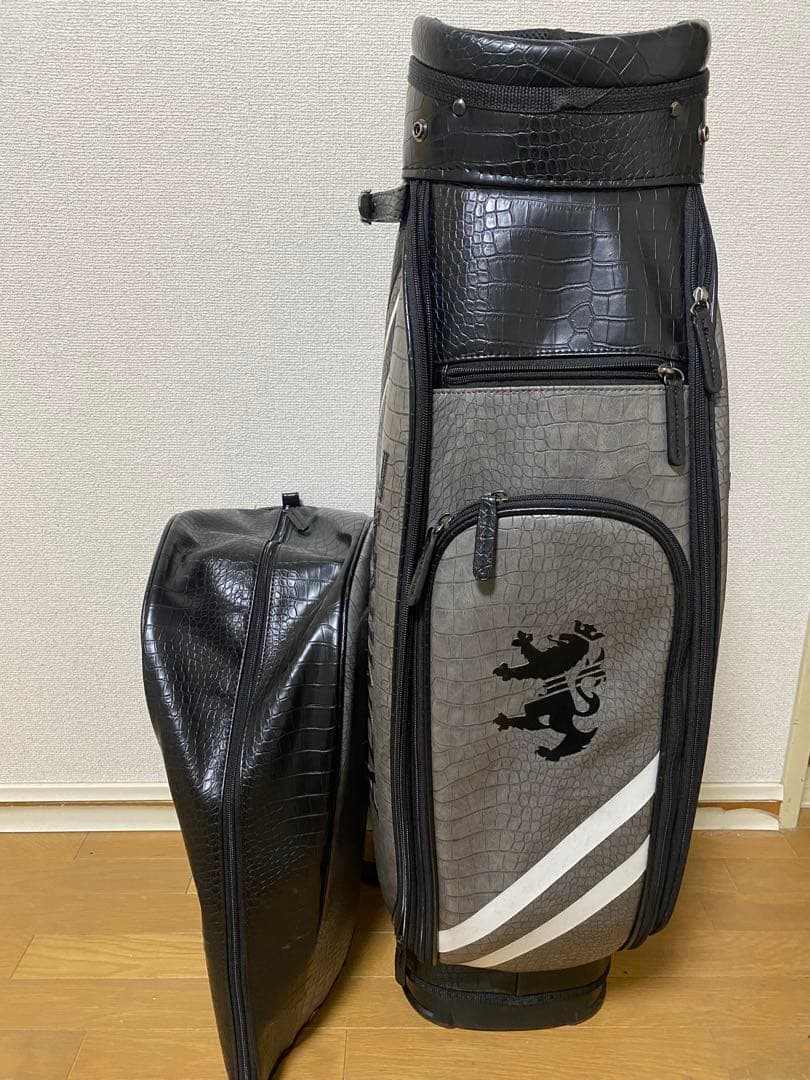 ※激レアワニ柄デザイン※お得セット　Admiral ゴルフバッグ キャディバッグ