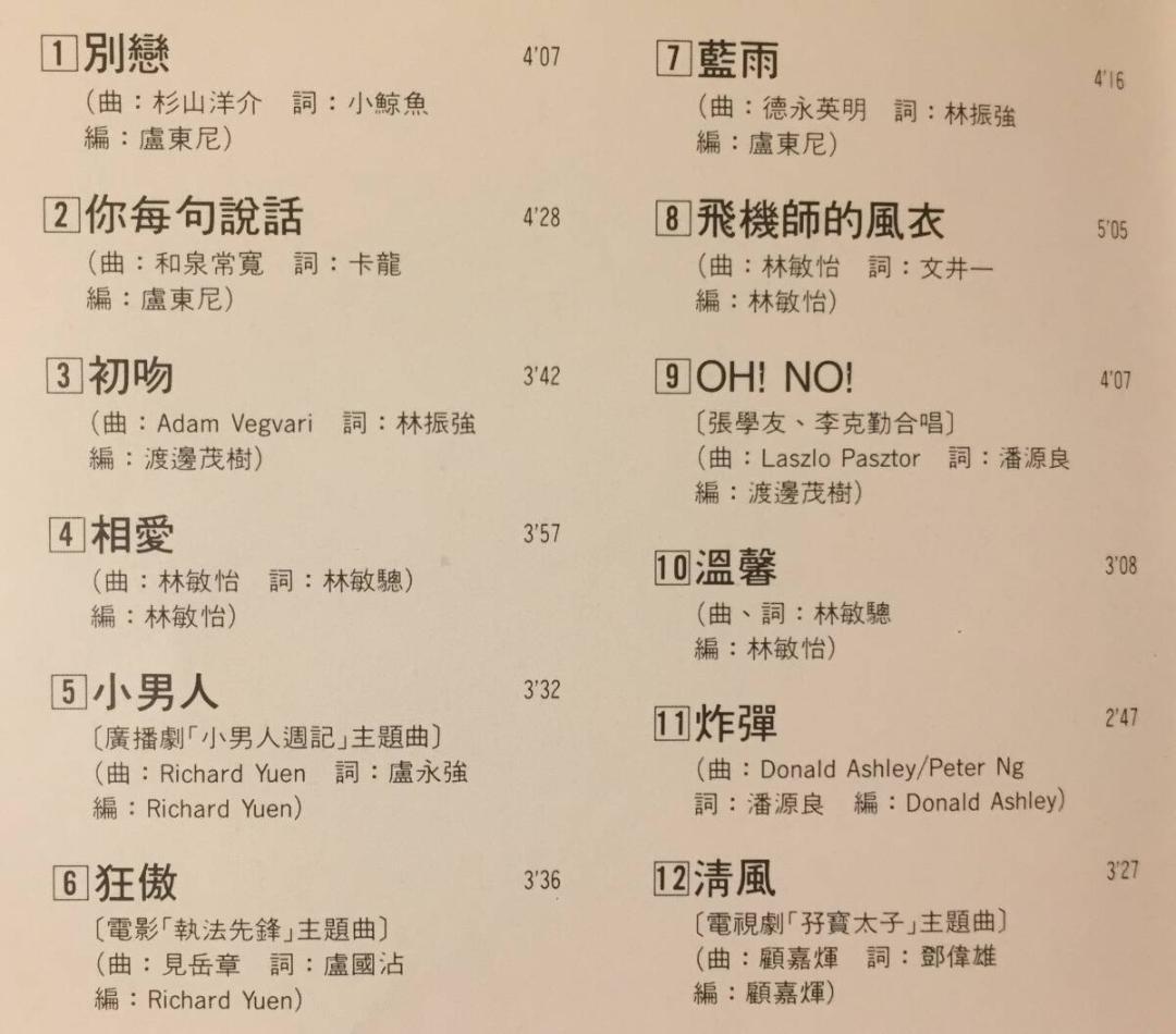 貴重廃盤美品CD－張學友ジャッキーチュン・1986年「相愛」韓国製・ポリドール社