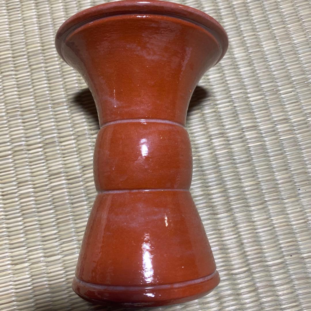 茶道具　楽焼　和楽　赤　三具足