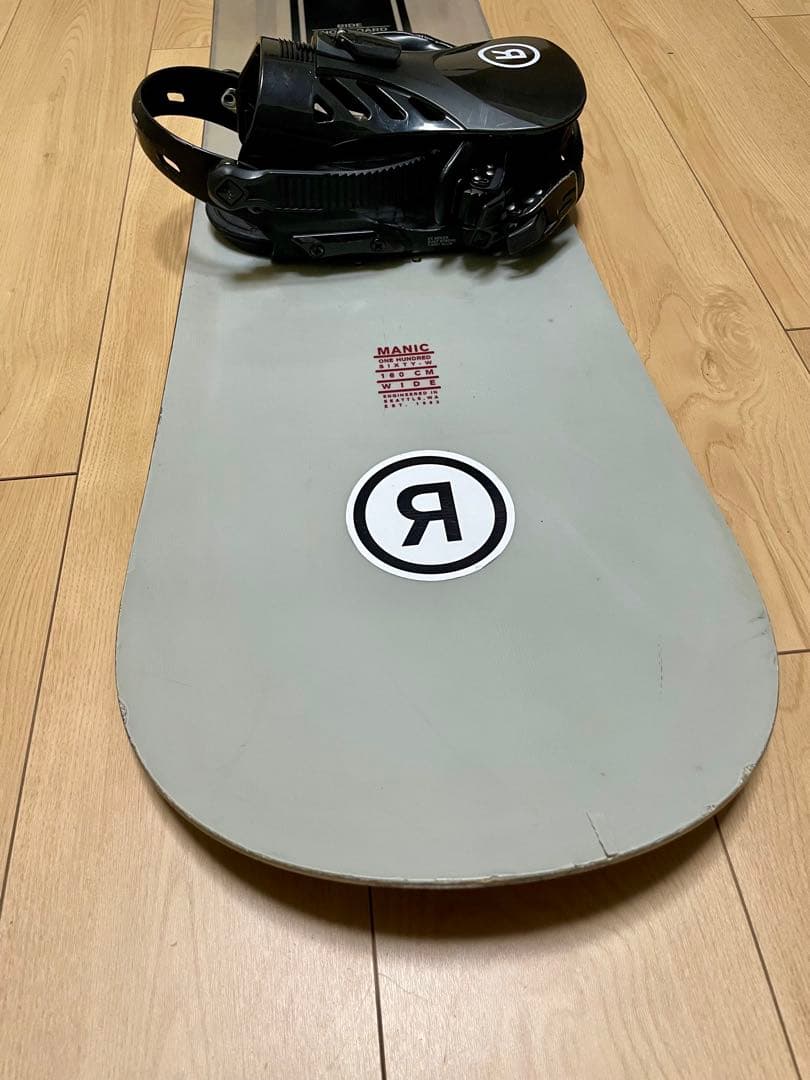 RIDEメンズスノーボードセット／スノボ160cm+ビン、ケース付き