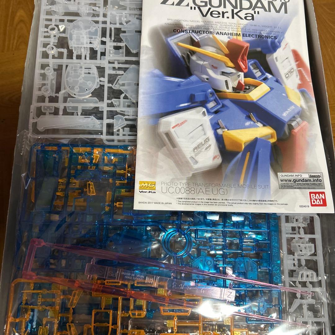 ガンプラMGガンダム ダブルゼータver.kaクリアカラー
