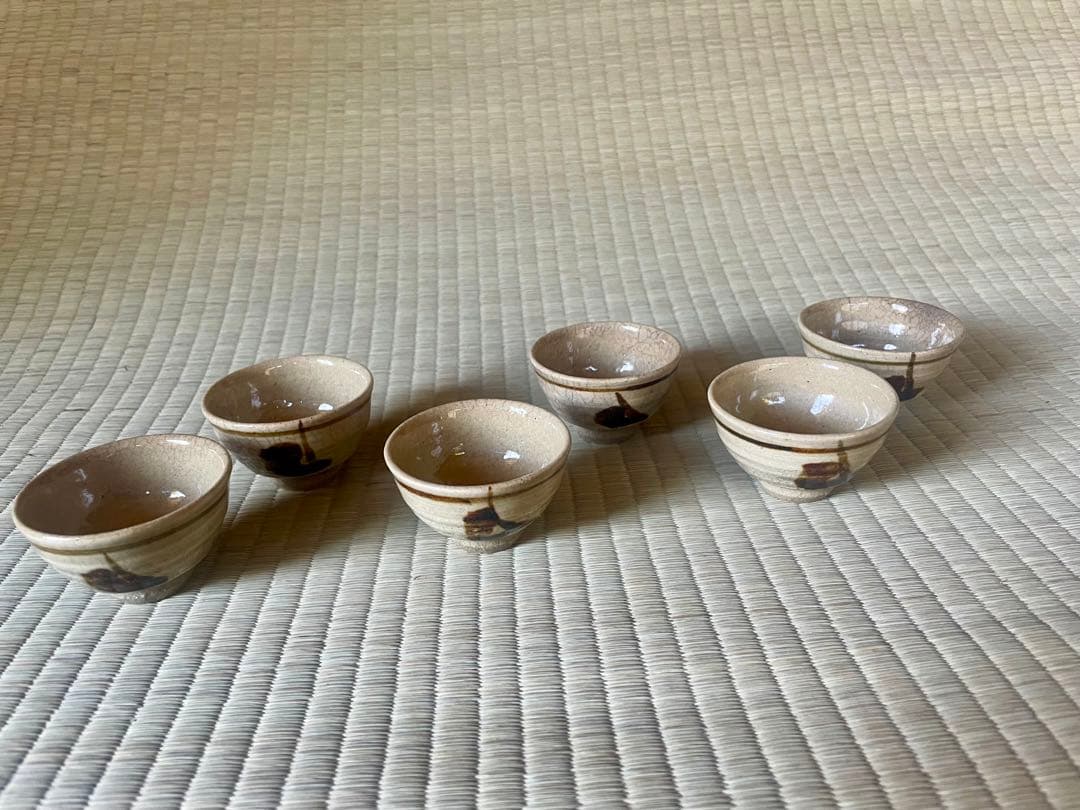 濱田晋作　鉄絵酒器セット
