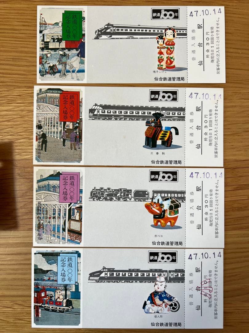 鉄道１００年記念入場券 仙台