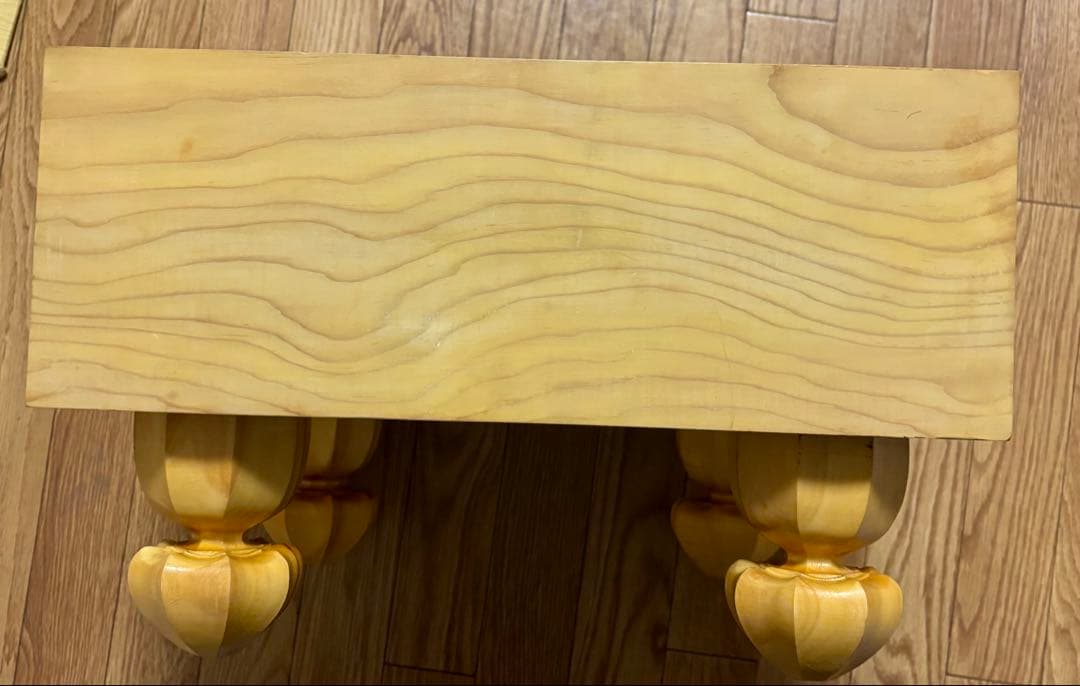 脚付 臍有り 高級碁盤 柾目 囲碁