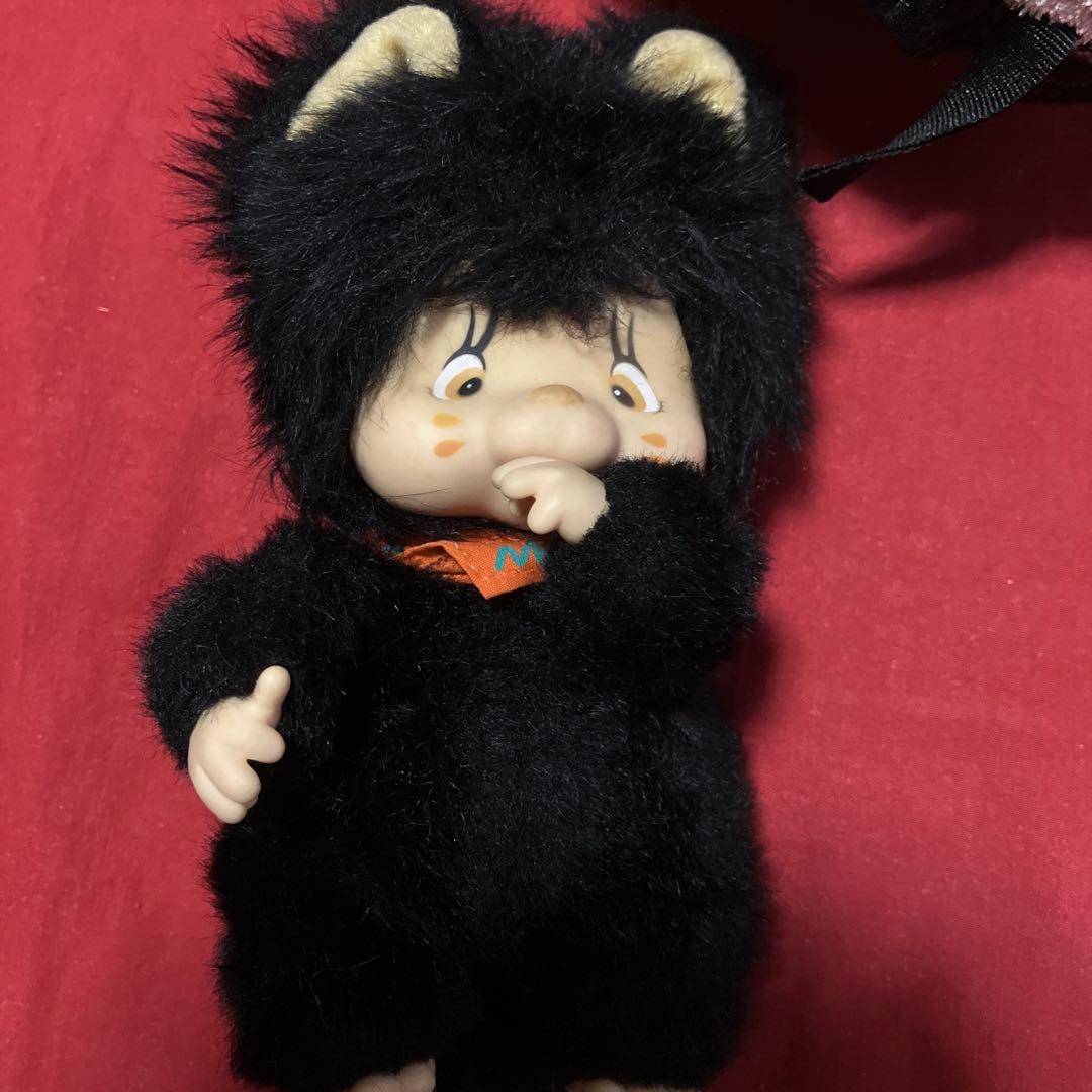 昭和レトロ　人形　ぬいぐるみ　ニャンコフ　猫　黒猫　指しゃぶり　モンチッチ