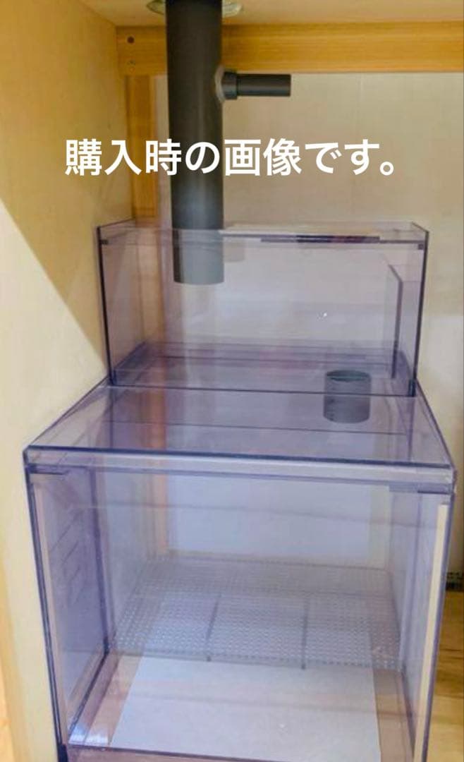 オーバーフロー★オールガラス水槽&水槽台★45cmキューブ