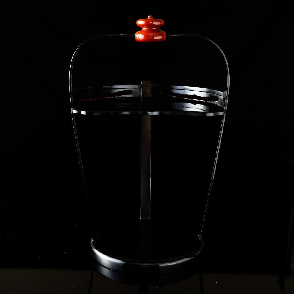 時代物 真塗 木製 夕顔棚 貴人棚 水指棚 茶道具 時代箱付 茶道具 古美術