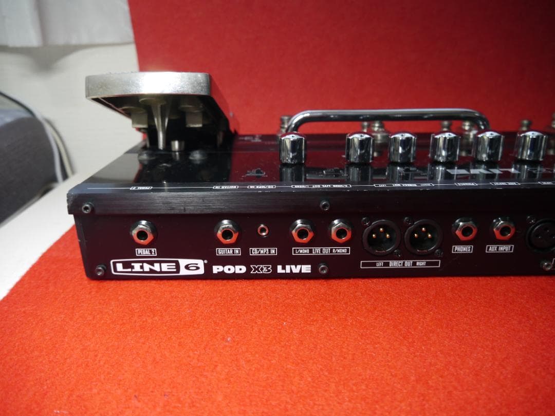 【中古】LINE6 POD X3 LIVEギターエフェクター 純正電源アダプタ付