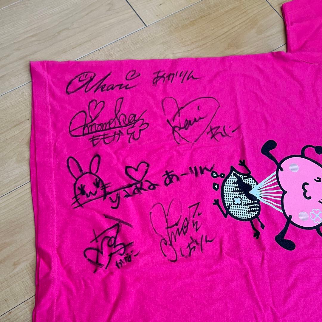 ももクロ6人サイン入りTシャツ/ももいろクローバー/アイドルTシャツ