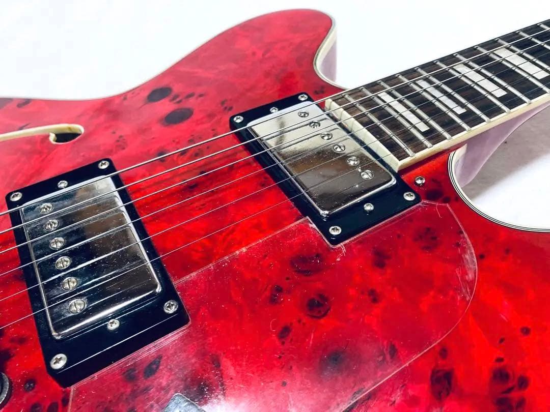 動作良好 GROTE guitar セミアコ―スティックギター レアカラー