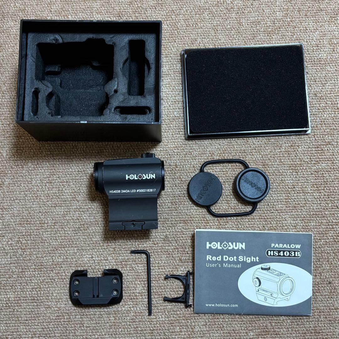 【実物】ホロサンHOLOSUN HS403B レッドドットサイト