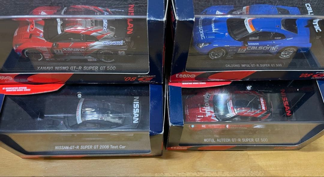 【未開封】エブロ　1/43 NISSAN R35 GT-R 4種
