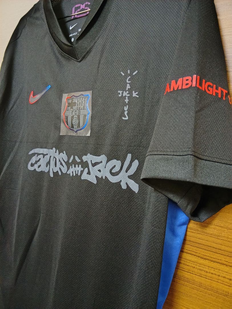 新品★ バルセロナ Travis Scott 黒★ ナイキ ユニフォーム ウェア