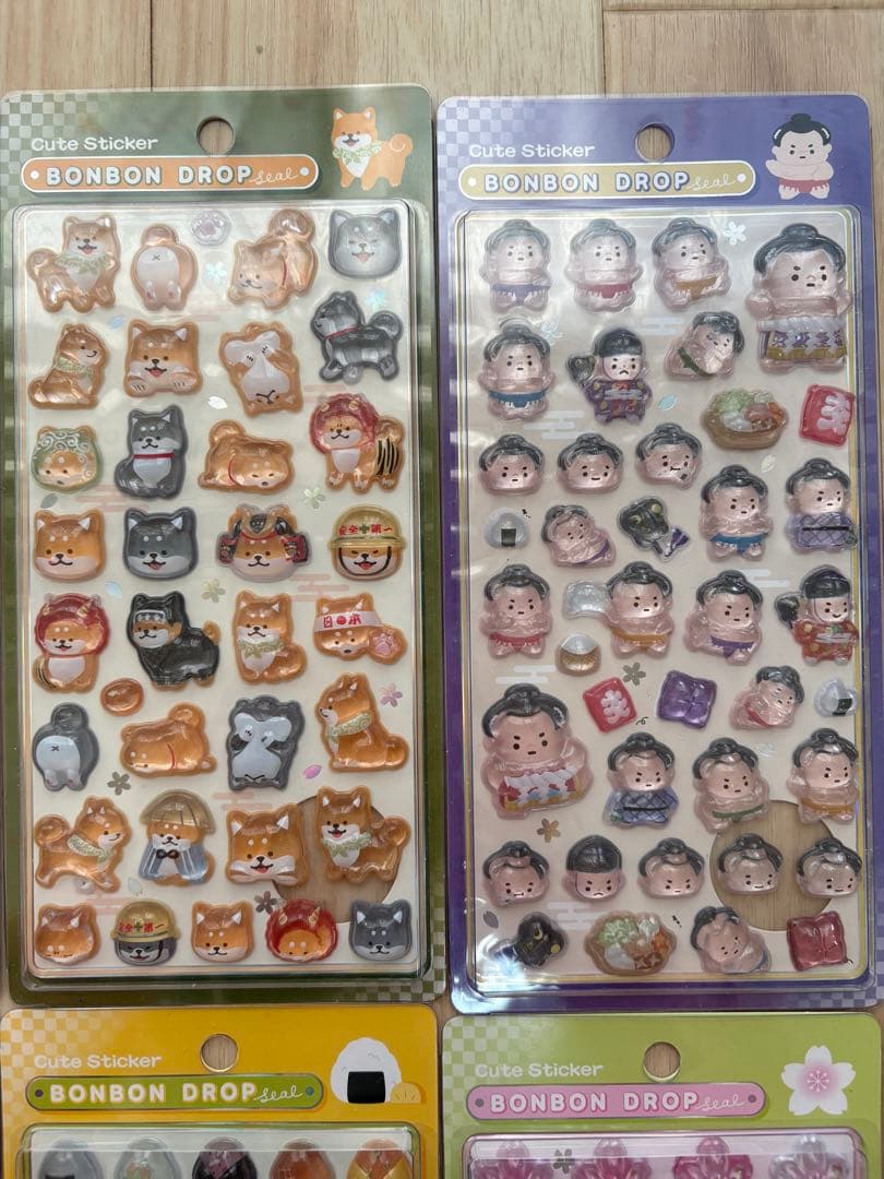ボンボンドロップシール 和柄 9枚 正規品　新品未使用　舞妓さん　ラーメン　新作
