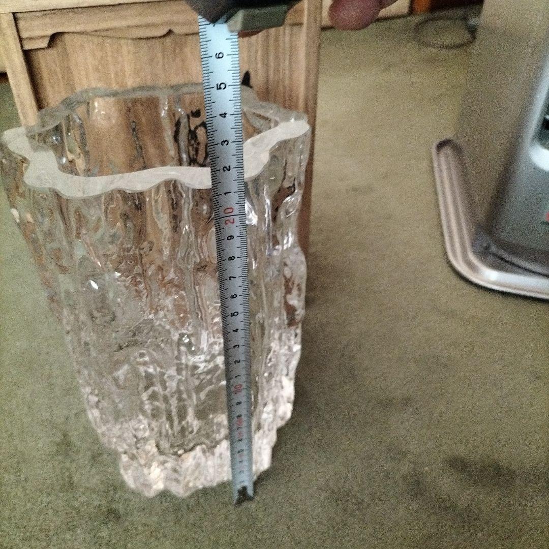 日本芸術院賞、各務鉱三作クリスタル花瓶　未使用