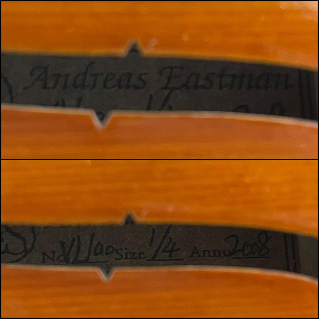 美品 Andreas Eastman VL100 1/4 弓 ケース付 2008