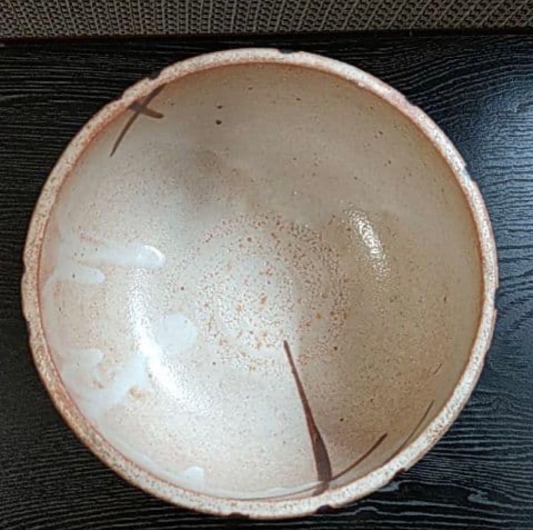 未使用【陶芸家鈴木青々/茶碗】茶道具 茶碗 共箱お茶会茶花節句桐箱雛祭り松茶碗