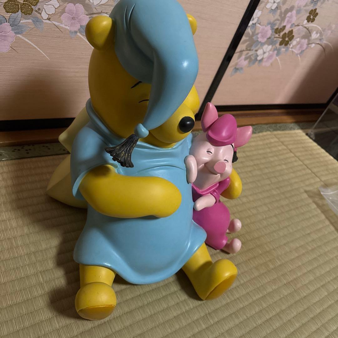 希少　ディズニー くまのプーさん＆ピグレット レトロ　アンティーク　陶器　 置物