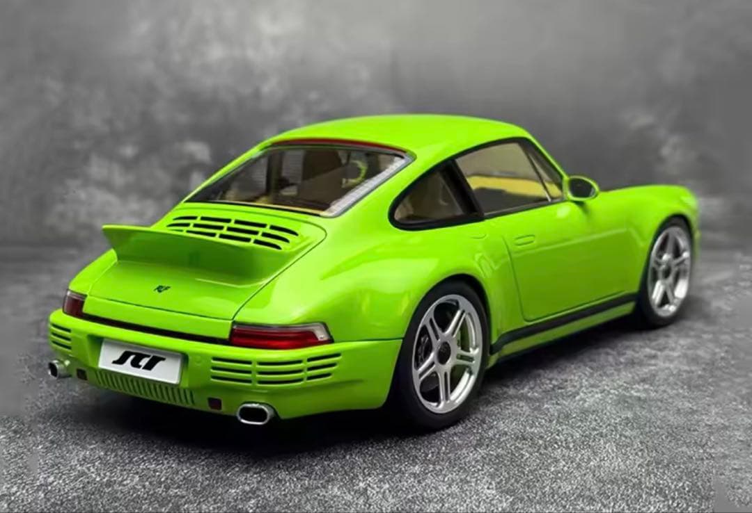 ポルシェ911風1\18スケールモデルミニカー ライムグリーン