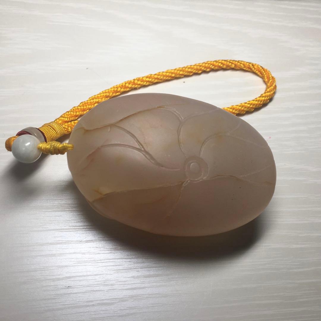 稀少 天然石 握り石 金魚