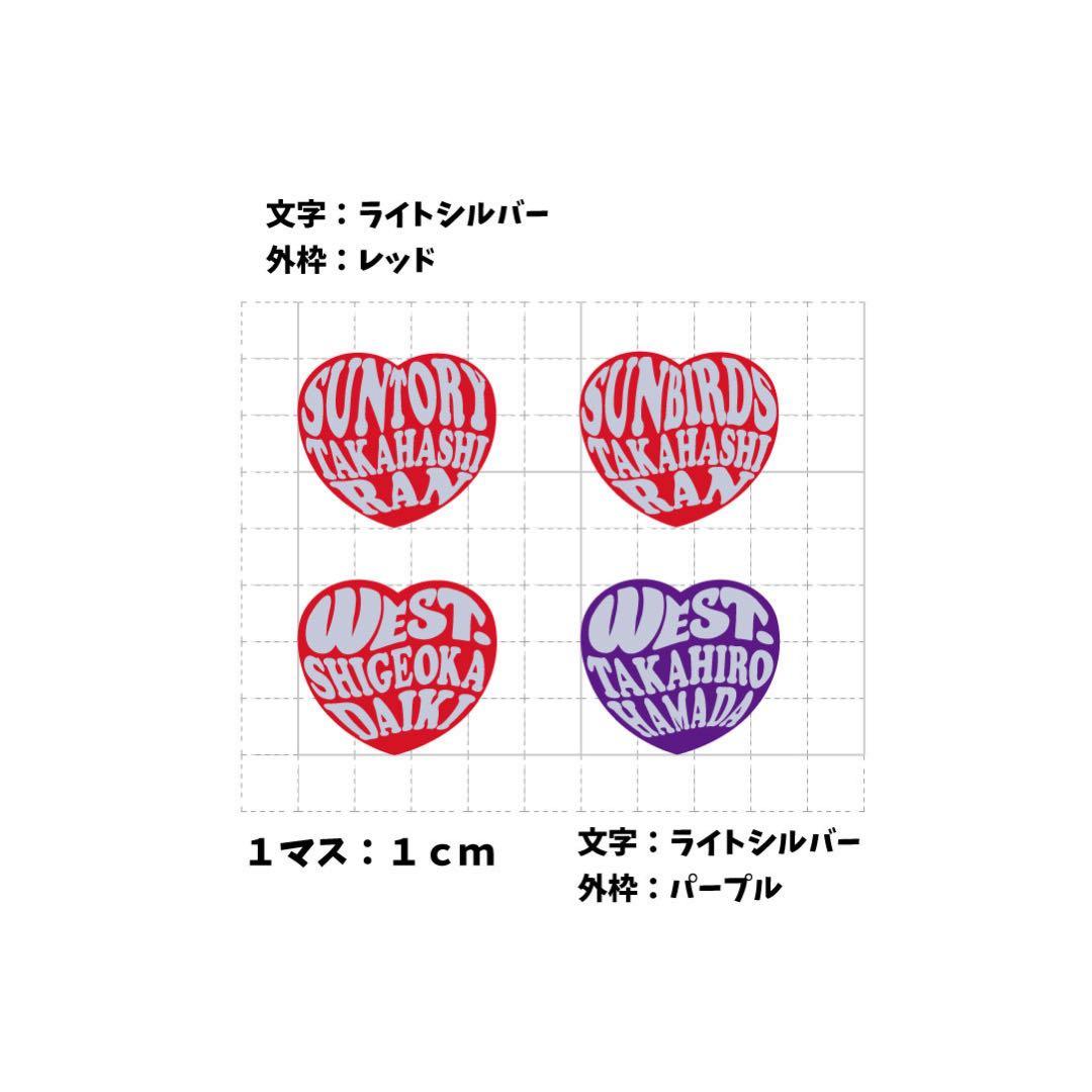 R 　ミニうちわ文字　ステッカー