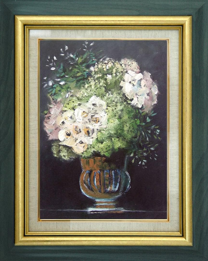 油絵 菅家令子 絵 絵画 インテリア uF6-111402 花