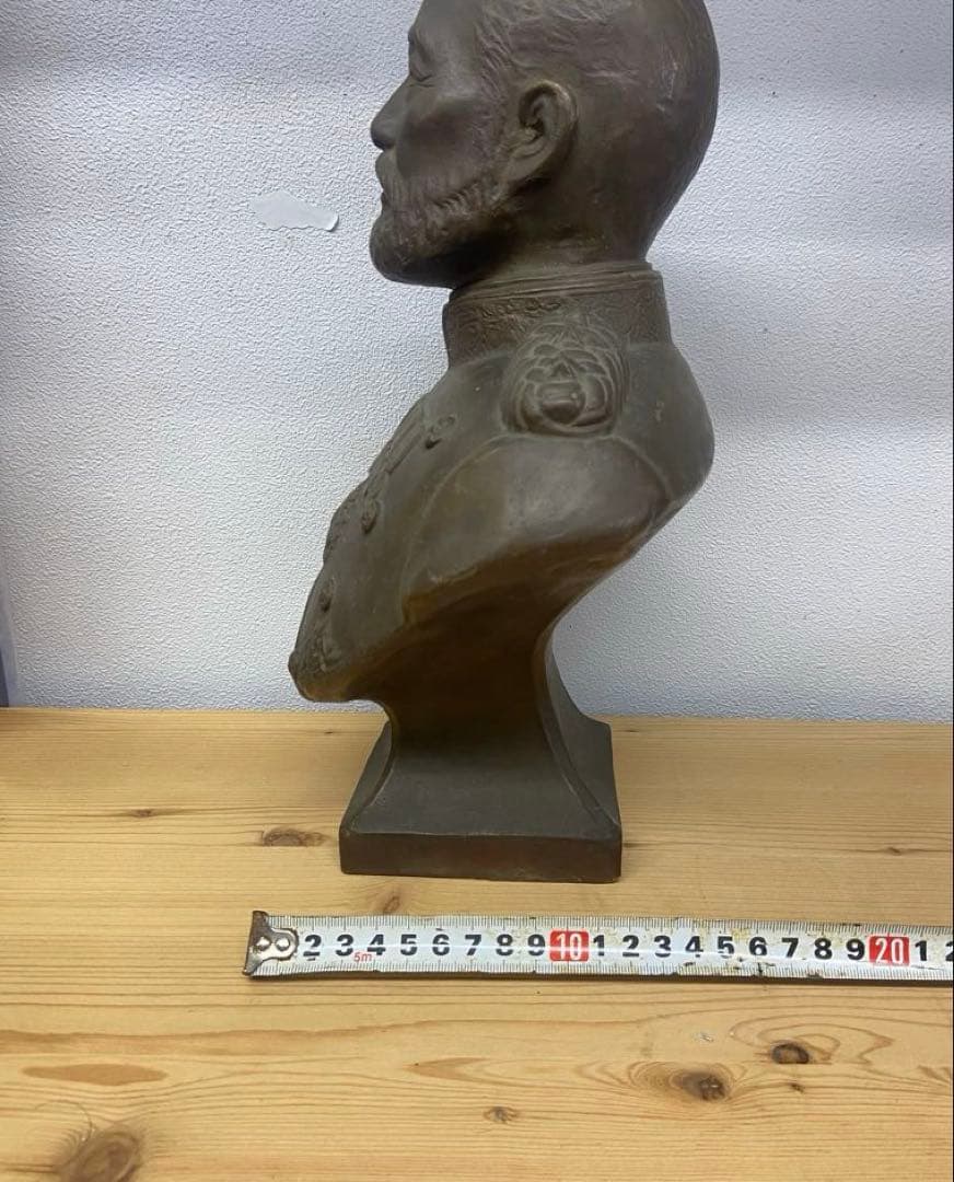 乃木希典 乃木大将 モチーフ 胸像 ブロンズ風 置物 オブジェ レトロ