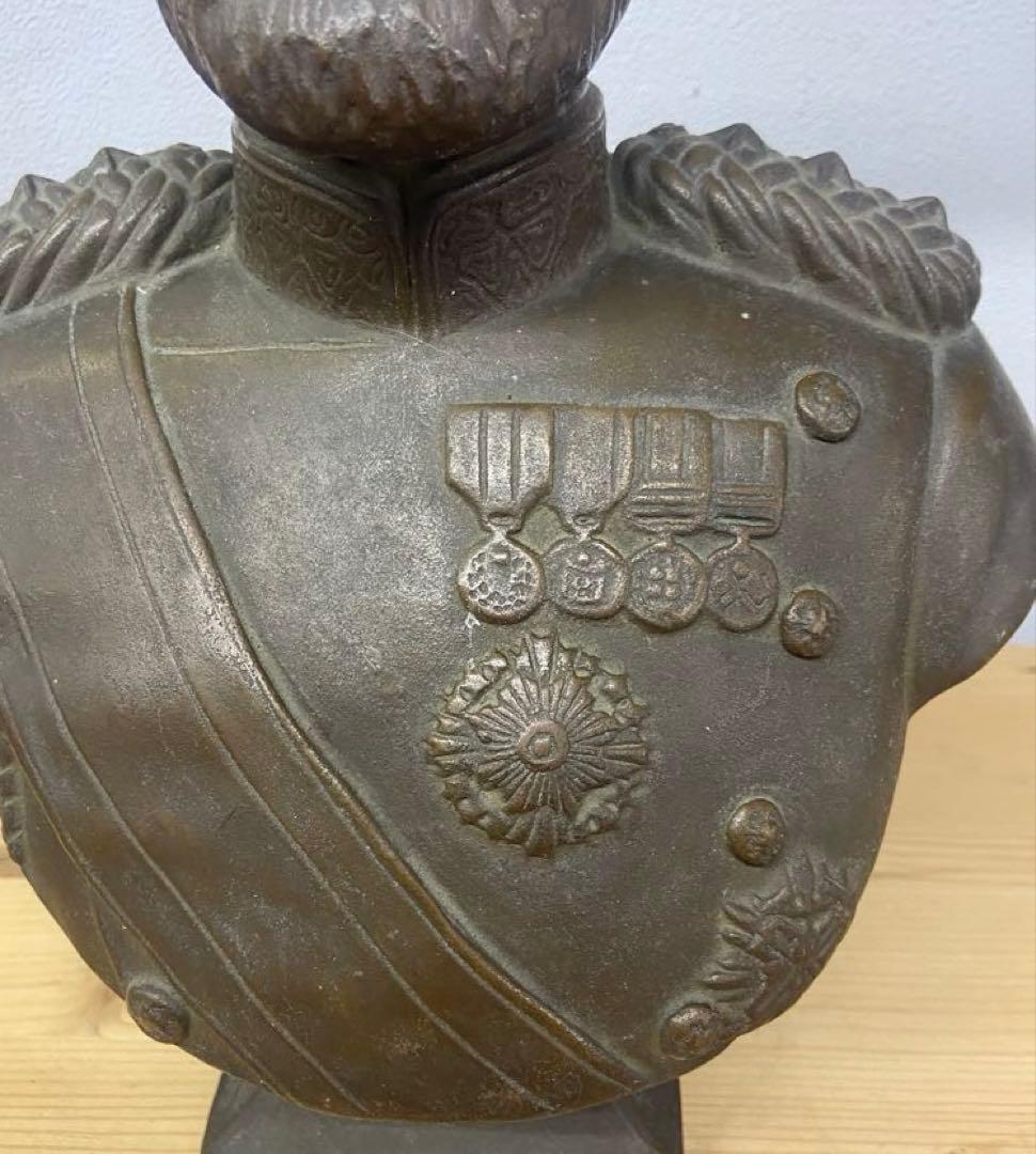 乃木希典 乃木大将 モチーフ 胸像 ブロンズ風 置物 オブジェ レトロ