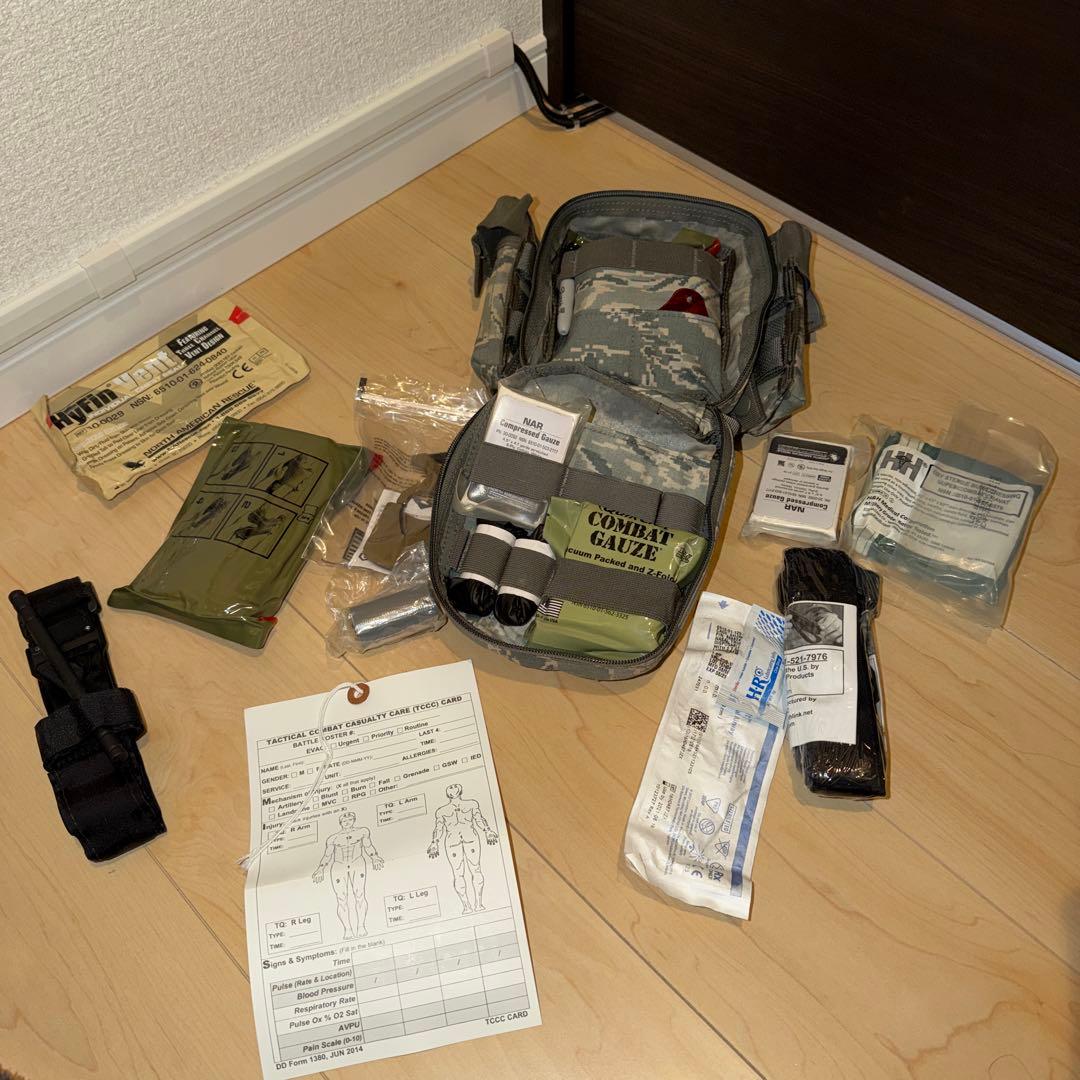 中身あり　完品　米軍実物 IFAK ファーストエイドキット ポーチ ACU TQ