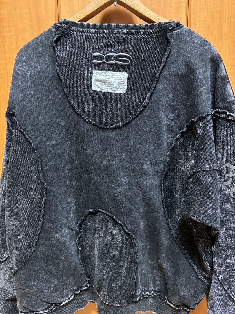アイドル XGALX Chemical Wash Docking Sweatshirt M