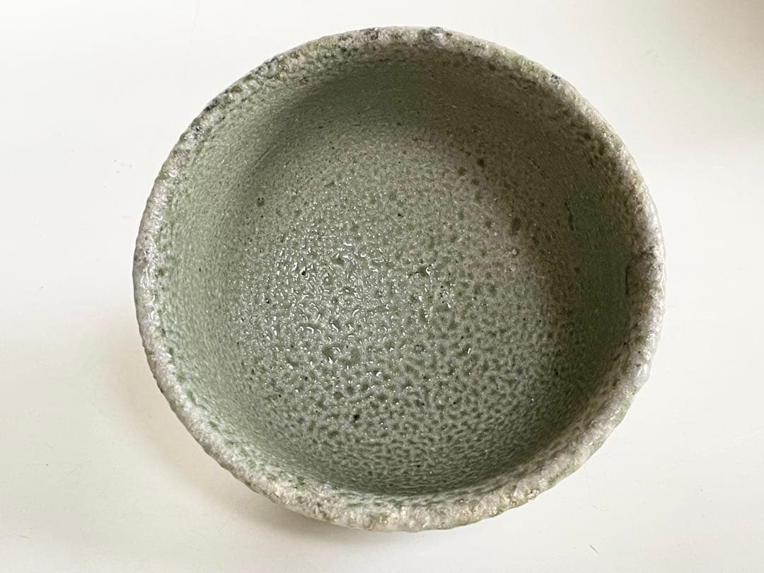 陶芸家　人間国宝　濱田庄司　浜田庄司　塩釉白流掛茶碗　茶盌　抹茶碗　共箱　益子