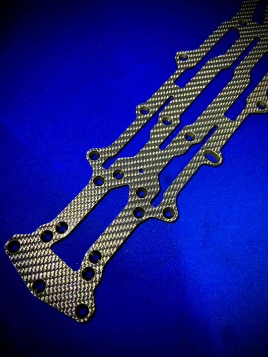 特注シルバー仕様　ヨコモ YD-2R用ナローメインシャーシ　蕨山Carbon