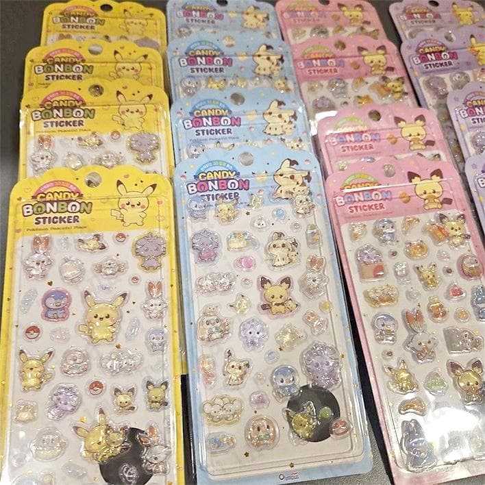 16枚 ポケモン　3d 硬い ぷっくり シール　韓国限定　正規品　韓国