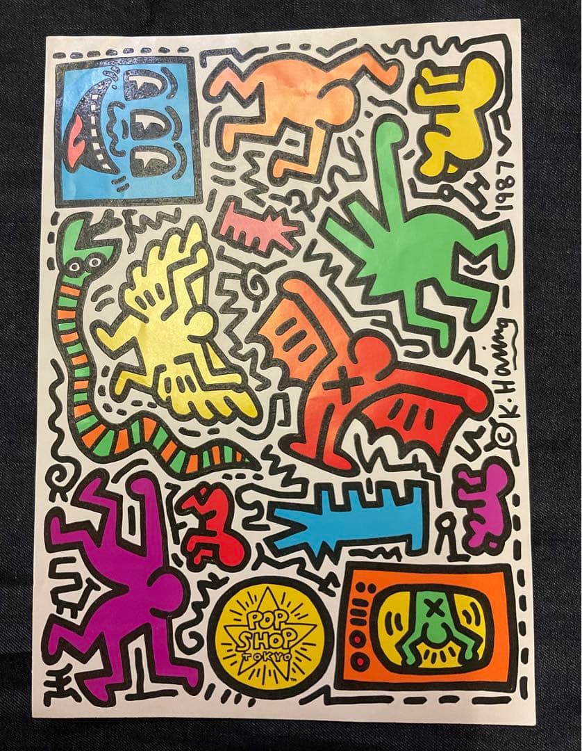 Keith Haring POP SHOP TOKYO ステッカー 1987年
