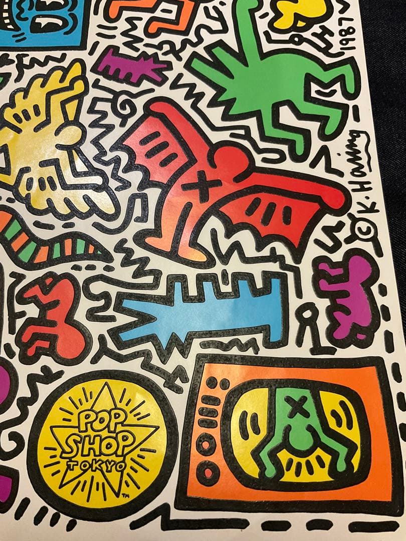 Keith Haring POP SHOP TOKYO ステッカー 1987年