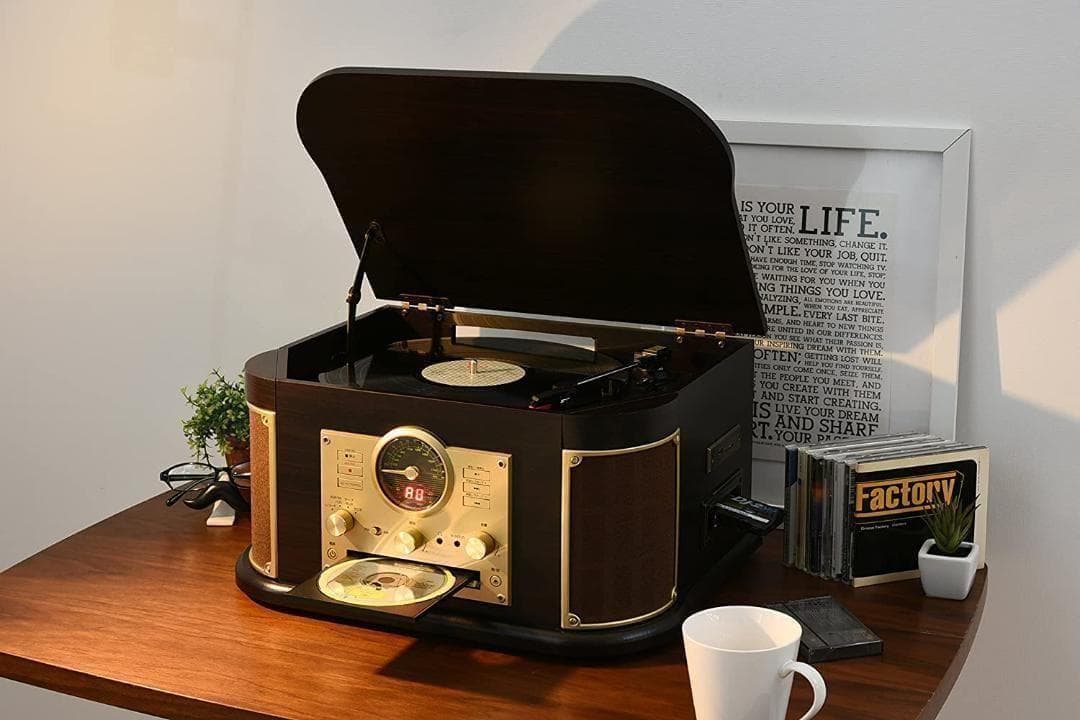 【M3162-195-152】キュリオム マルチレコードプレーヤー リモコン付き