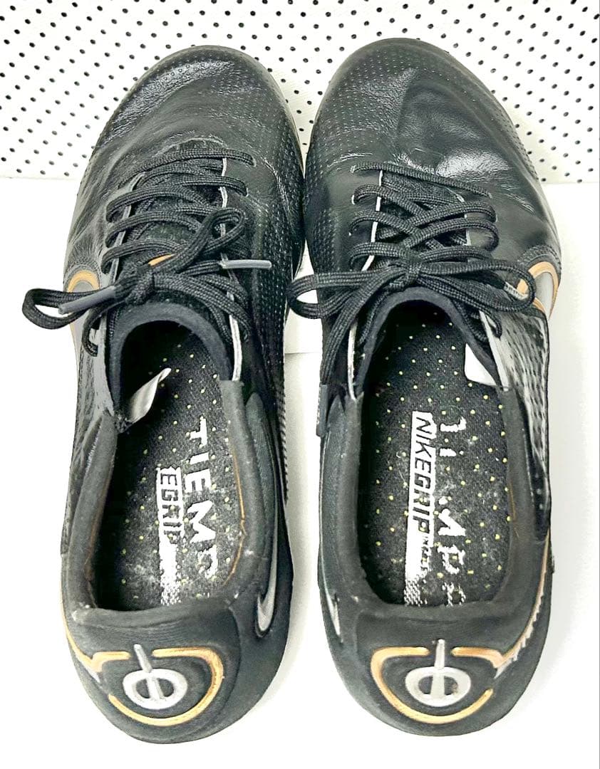 NIKE レジェンド9エリートFG （ブラックxゴールド）サッカー26.5cm