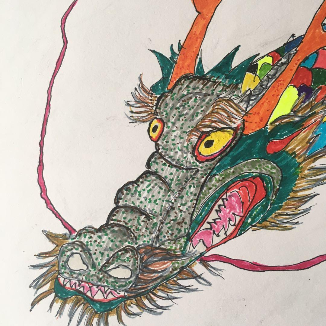 龍の絵。