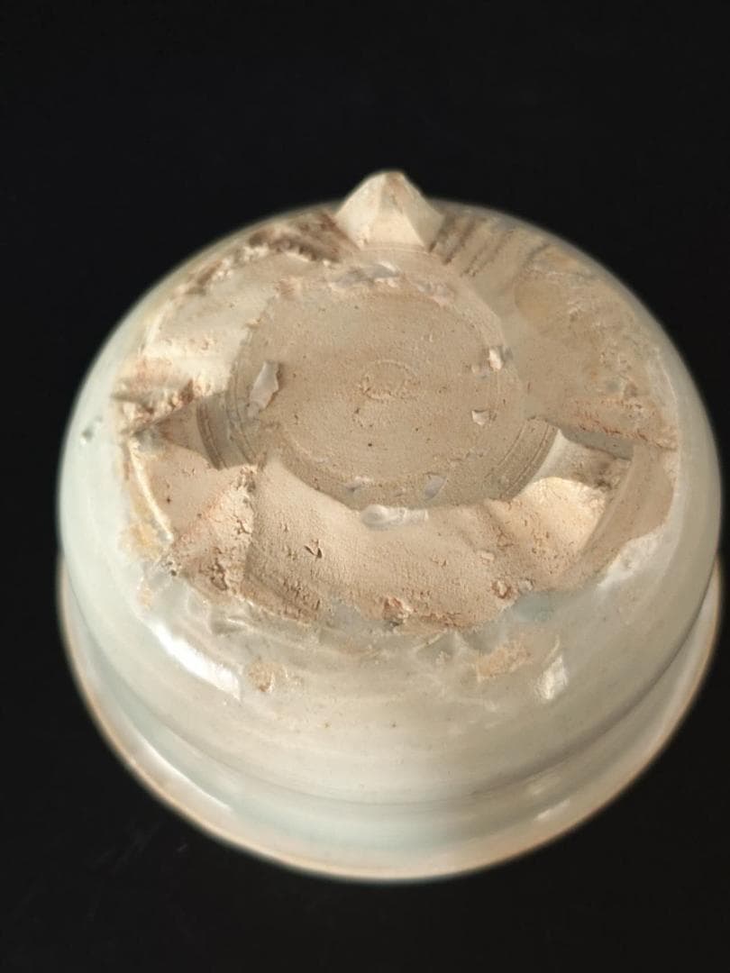 中国古美術　宋時代　青磁龍泉窯三足香炉　茶道具　唐物　旧家蔵出し(C-21)